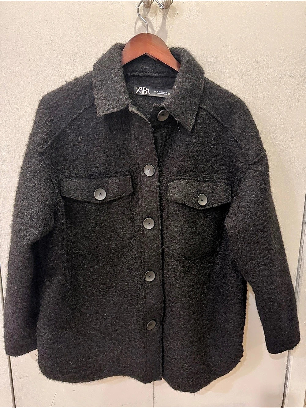 Zara Black Overshirt Jacket Size XS